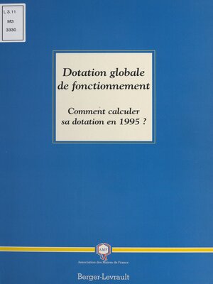 cover image of Dotation globale de fonctionnement